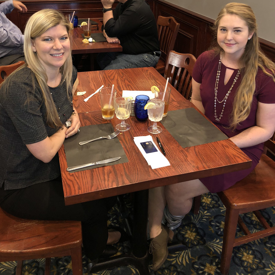 Rachel and Kim find time to discuss goals, experience and life at Northrop Grumman.