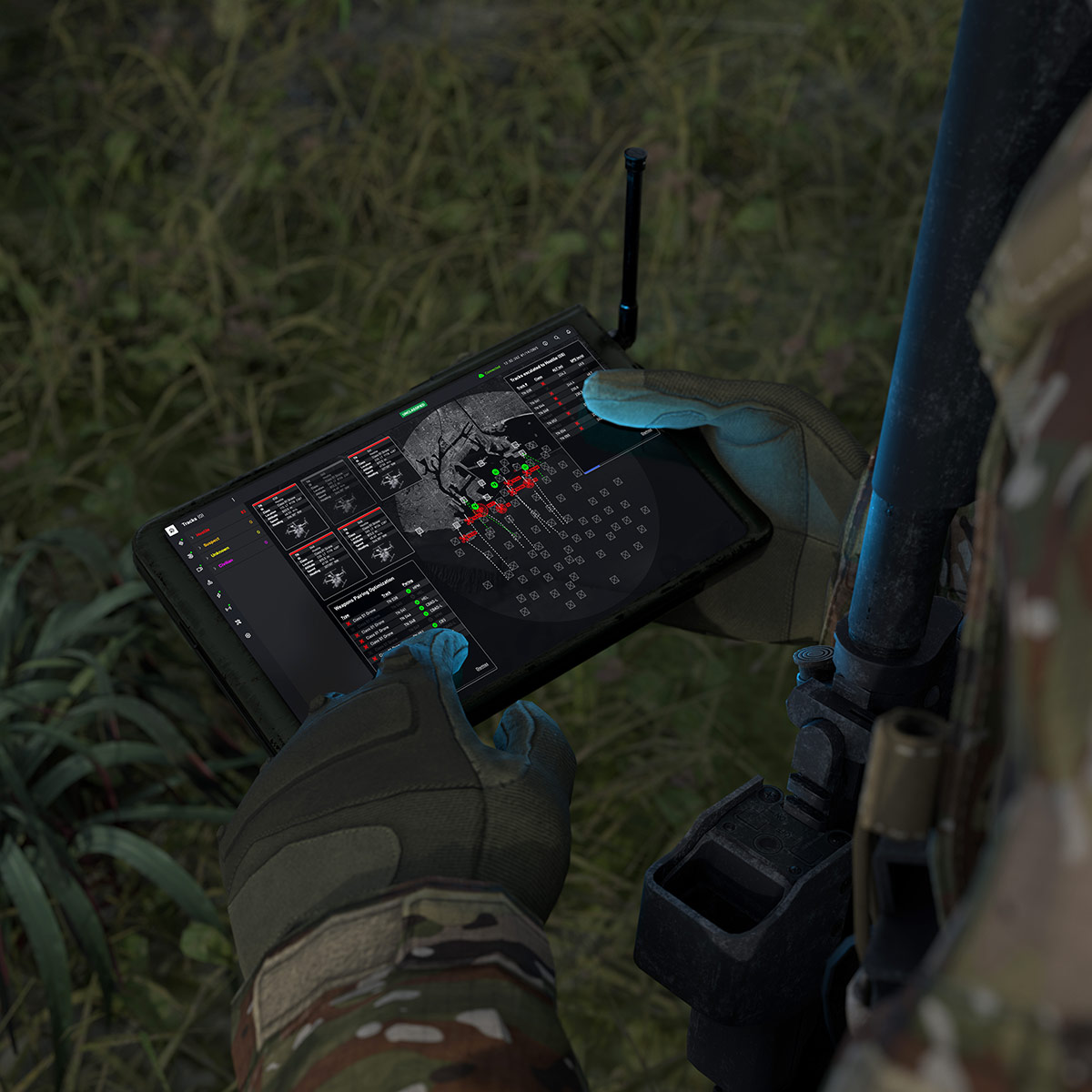 soldier holding counter UAS device
