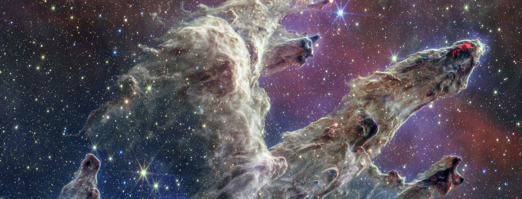 stars and clouds of gas in space