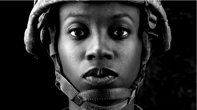 black female soldier