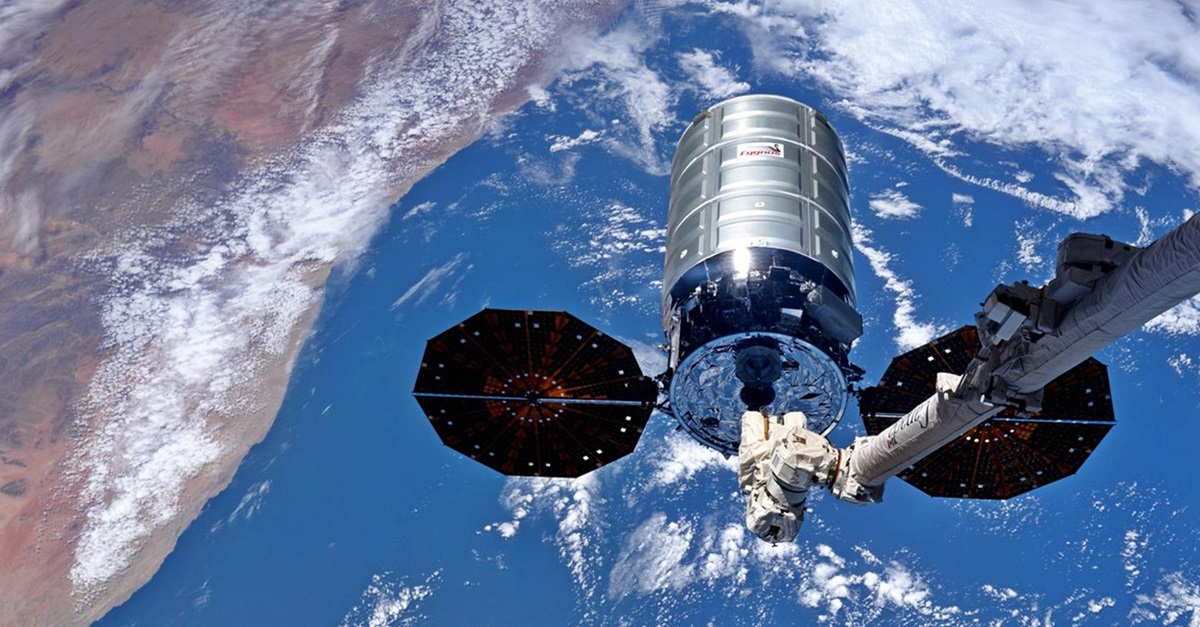 Cygnus in orbit with the International Space Station (ISS)