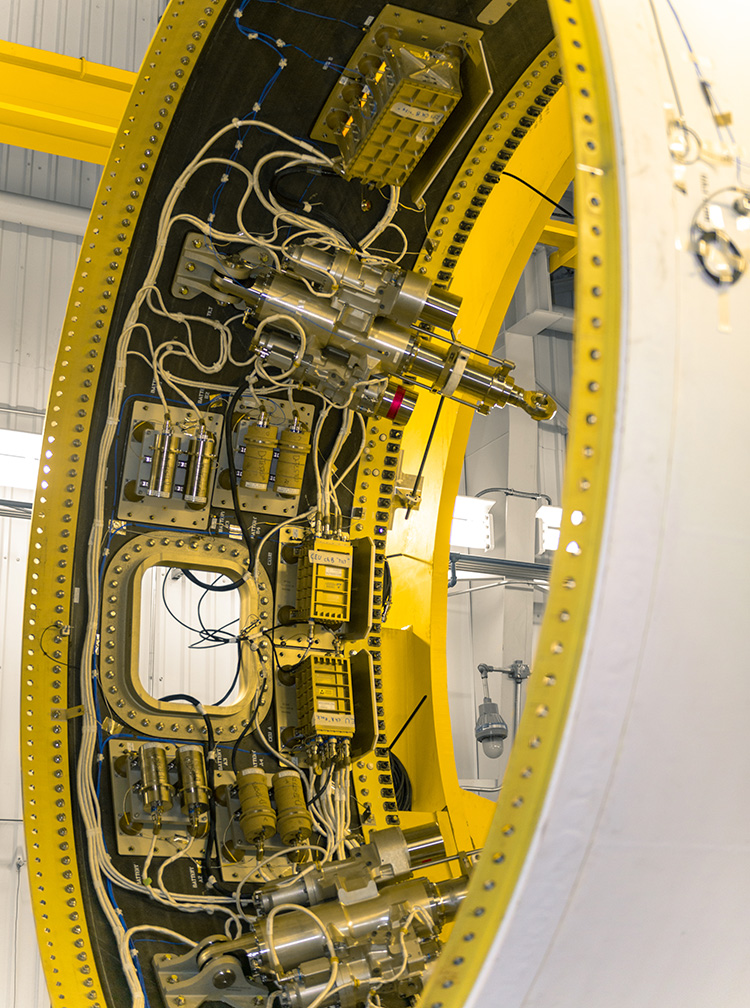 The avionics housed inside the aft skirt of the OmegA second stage will monitor the motor during firing. (January 2020)