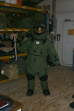 vetaran in his military uniform on duty