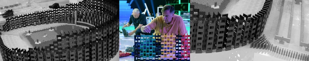 male competing in a domino event