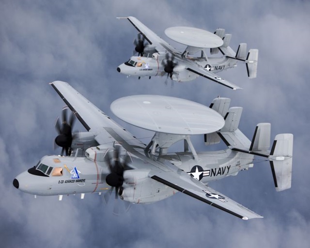 2 US Navy planes inflight