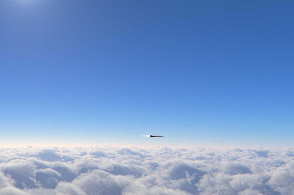Hypersonic Missile above the clouds