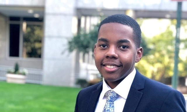 Young African American Male in business professional clothing