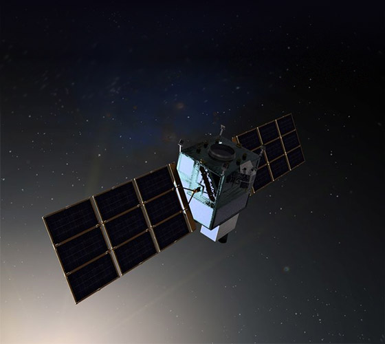 satellite in deep space flight