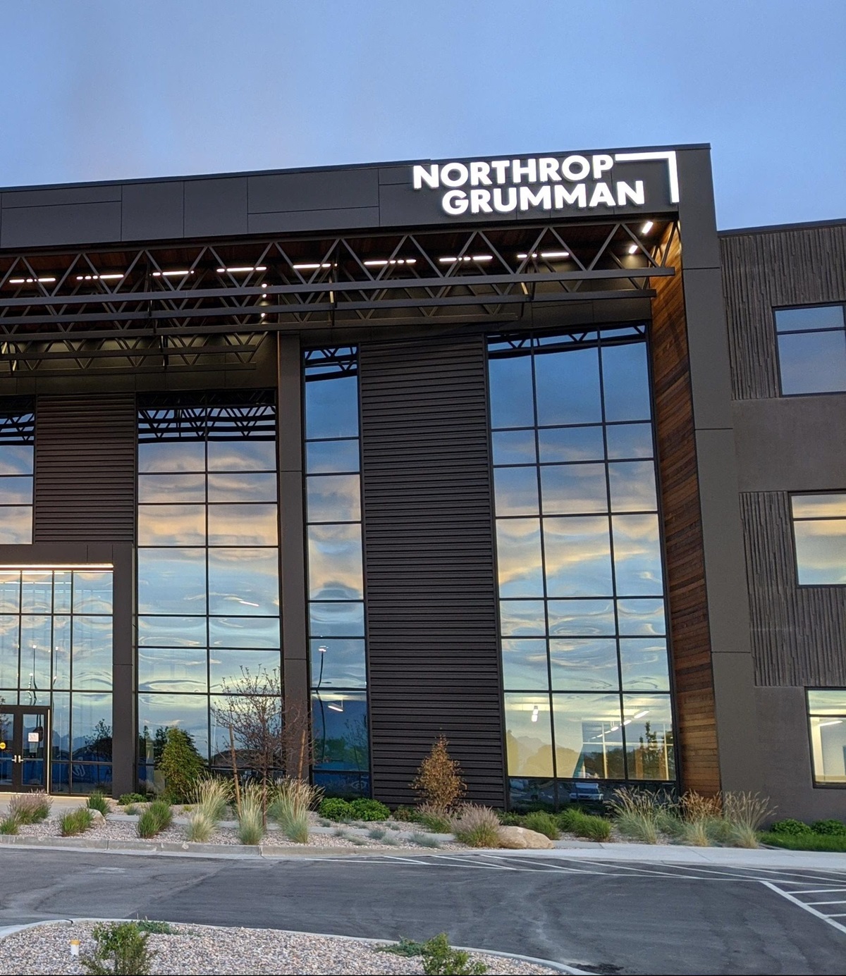 Office building with Northrop Grumman logo
