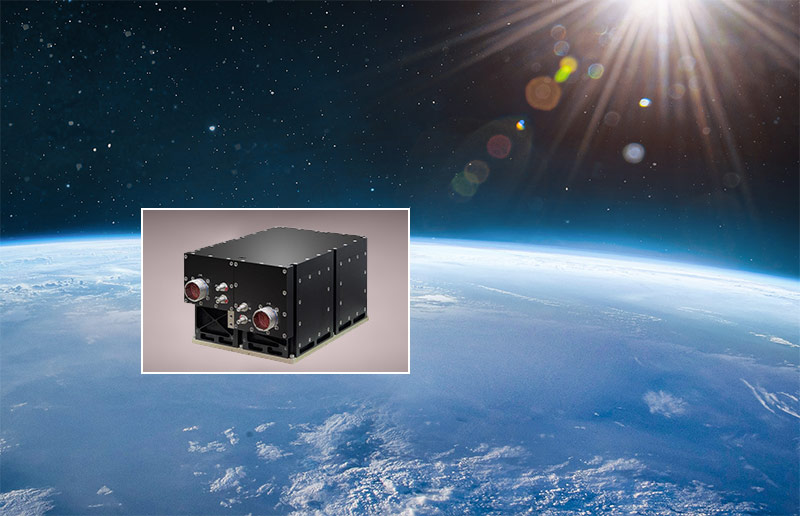 photo of gyro sensor overlayed on globe and space image