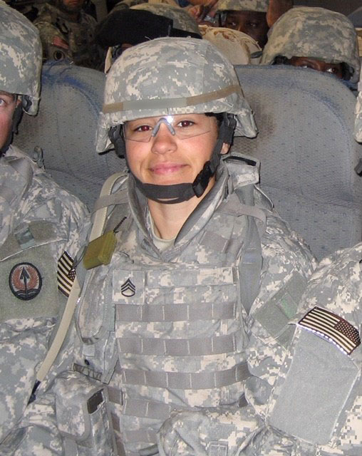Female solider in uniform
