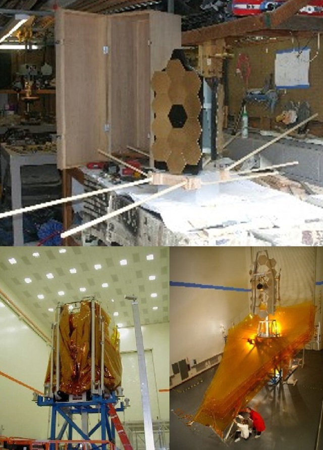 collage of early Webb Telescope designs