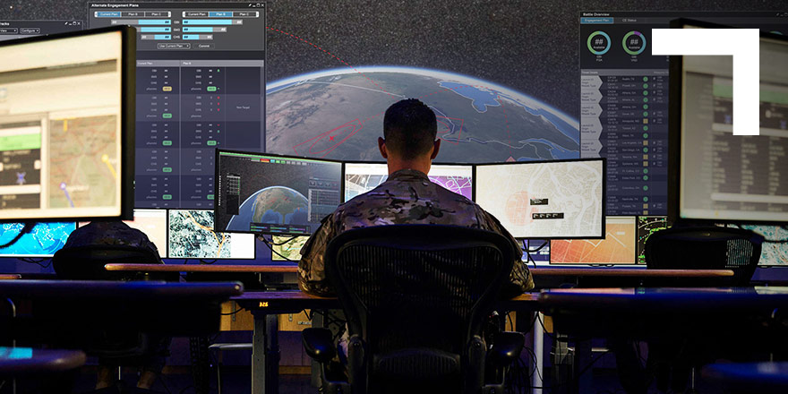 soldier working on computers tracking hypersonic missiles
