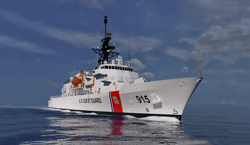U.S. Coast Guard Offshore Patrol Cutter boat